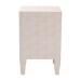 Baxton Studio Leyna Modern Beige Faux Shagreen 3-Drawer End Table - JY24A039-Beige Faux Shagreen-ET