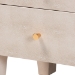 Baxton Studio Leyna Modern Beige Faux Shagreen 3-Drawer End Table - JY24A039-Beige Faux Shagreen-ET