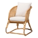 bali & pari Niko Bohemian Light Honey Rattan Arm Chair