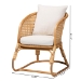 bali & pari Niko Bohemian Light Honey Rattan Arm Chair - DCWH10010-Light Honey Rattan-Niko Chair