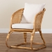bali & pari Niko Bohemian Light Honey Rattan Arm Chair - DCWH10010-Light Honey Rattan-Niko Chair
