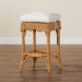 bali & pari Muy Bohemian Scallop Honey Rattan Counter Stool - DC0899-A-Muy-Honey Rattan-Counter Stool