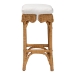 bali & pari Muy Bohemian Scallop Honey Rattan Bar Stool - DC0899-B-Muy-Honey Rattan-Bar Stool