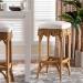 bali & pari Muy Bohemian Scallop Honey Rattan Bar Stool - DC0899-B-Muy-Honey Rattan-Bar Stool