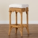 bali & pari Muy Bohemian Scallop Honey Rattan Bar Stool - DC0899-B-Muy-Honey Rattan-Bar Stool