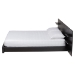 Baxton Studio Elina Modern Ebony Black Wood Queen Size Platform Bed with Built-In Shelves - MG-0051-Ebony Black-Queen