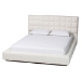 Baxton Studio Braylin Glam and Luxe Teddy-Bear Fabric King Size Platform Bed