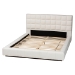Baxton Studio Braylin Glam and Luxe Teddy-Bear Fabric King Size Platform Bed - CFSP0828-White-King