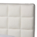 Baxton Studio Braylin Glam and Luxe Teddy-Bear Fabric King Size Platform Bed - CFSP0828-White-King