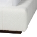 Baxton Studio Braylin Glam and Luxe Teddy-Bear Fabric King Size Platform Bed - CFSP0828-White-King