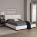 Baxton Studio Braylin Glam and Luxe Teddy-Bear Fabric King Size Platform Bed - CFSP0828-White-King