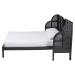 Baxton Studio Cascadia Mid-Century Modern Ebony Black Wood Queen Size Wingback Platform Bed - MG0225-Ebony Black-Queen