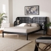 Baxton Studio Cascadia Mid-Century Modern Ebony Black Wood Queen Size Wingback Platform Bed - MG0225-Ebony Black-Queen