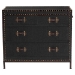 Baxton Studio Benton Vintage Black Canvas 4-Drawer Storage Cabinet - JY23B238-Black-Cabinet