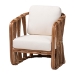 bali & pari Westham Bohemian Natural Rattan and Seagrass Arm Chair