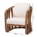 bali & pari Westham Bohemian Natural Rattan and Seagrass Arm Chair - Westham-Light Brown-CC