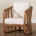 bali & pari Westham Bohemian Natural Rattan and Seagrass Arm Chair - Westham-Light Brown-CC