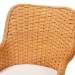 bali & pari Celsie Bohemian Light Honey Rattan Dining Chair - Celsie-Light Honey Rattan Cushioned-DC
