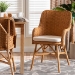bali & pari Celsie Bohemian Light Honey Rattan Dining Chair - Celsie-Light Honey Rattan Cushioned-DC