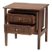 Baxton Studio Alyssa Japandi Walnut Brown Wood 2-Drawer Nightstand Woven with Rattan - SW8000-86NS-Walnut-Nightstand