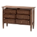 Baxton Studio Alyssa Japandi Walnut Brown Wood 6-Drawer Dresser - SW8000-86D6D-Walnut-Dresser