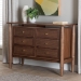 Baxton Studio Alyssa Japandi Walnut Brown Wood 6-Drawer Dresser - SW8000-86D6D-Walnut-Dresser