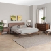 Baxton Studio Alyssa Japandi Walnut Brown Wood King Size 4-Piece Bedroom Set - SW8598-Walnut-4PC King Bedroom set