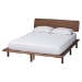 Baxton Studio Alyssa Japandi Walnut Brown Wood King Size 4-Piece Bedroom Set - SW8598-Walnut-4PC King Bedroom set