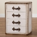 Baxton Studio Jaelyn Vintage Coffee Canvas 4-Drawer End Table - JY24A037-White-Wooden-ET