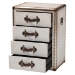 Baxton Studio Jaelyn Vintage Coffee Canvas 4-Drawer End Table - JY24A037-White-Wooden-ET