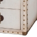 Baxton Studio Jaelyn Vintage Coffee Canvas 4-Drawer End Table - JY24A037-White-Wooden-ET