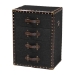 Baxton Studio Jaelyn Vintage Black Canvas 4-Drawer End Table