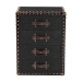 Baxton Studio Jaelyn Vintage Black Canvas 4-Drawer End Table - JY24A037-Black-Wooden-ET