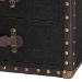 Baxton Studio Jaelyn Vintage Black Canvas 4-Drawer End Table - JY24A037-Black-Wooden-ET