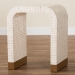 bali & pari Carlyn Coastal Beige and White Mother of Pearl Capiz Shell End Table - F242-FT19-Side Table