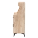 Baxton Studio Pavone Mid-Century Modern Oak Brown Wood Kitchen Cabinet - FP-2402-2001B-Natural/Black-Kitchen Cabinet