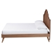 Baxton Studio Alecia Mid-Century Ash Walnut Wood Queen Size Platform Bed - MG9780-1/9704-Queen