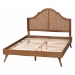 Baxton Studio Alecia Mid-Century Ash Walnut Wood Queen Size Platform Bed - MG9780-1/9704-Queen