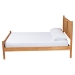 Baxton Studio Jenn Golden Brown Wood Japandi Queen Size Platform Bed with Distressed-Finished Rattan - MG0224-1-5703R Rattan/NTOak1203-Queen
