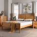 Baxton Studio Jenn Golden Brown Wood Japandi Queen Size Platform Bed with Distressed-Finished Rattan - MG0224-1-5703R Rattan/NTOak1203-Queen