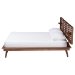 Baxton Studio Elvina Mid-Century Transitional Ash Walnut Wood Queen Size Platform Bed with Built-In Shelves - MG0228-AshWalnut-Queen