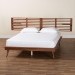 Baxton Studio Elvina Mid-Century Transitional Ash Walnut Wood Queen Size Platform Bed with Built-In Shelves - MG0228-AshWalnut-Queen