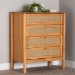 Baxton Studio Jenn Golden Brown Wood Japandi 4-Drawer Chest with Distressed-Finished Rattan - MG9006-5703R Rattan/NTOak1203-4D-Chest