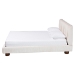 Baxton Studio Emsley Luxe Ivory Pleated Velvet Queen Size Platform Bed - BBT61217-Ivory/Walnut-Queen