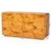 bali & pari Netra Modern and Contemporary Natural Real Burl Wood 6-Drawer Dresser - KL-1571-Natural Burl Op1-Ebony-6DW-Dresser-BOXED
