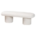 Baxton Studio Laria Modern White Teddy-Bear Fabric King Size 5-Piece Bedroom Set - BBT61176 A1-White-King 5PC Bedroom Set