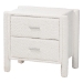 Baxton Studio Laria Modern White Teddy-Bear Fabric King Size 5-Piece Bedroom Set - BBT61176 A1-White-King 5PC Bedroom Set