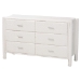 Baxton Studio Laria Modern White Teddy-Bear Fabric King Size 5-Piece Bedroom Set - BBT61176 A1-White-King 5PC Bedroom Set