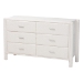 Baxton Studio Laria Modern White Teddy-Bear Fabric Queen Size 4-Piece Bedroom Set - BBT61176 A1-White-Queen 4PC Bedroom Set