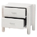 Baxton Studio Laria Modern White Teddy-Bear Fabric 2-Drawer Nightstand - BBT3225-White-NS